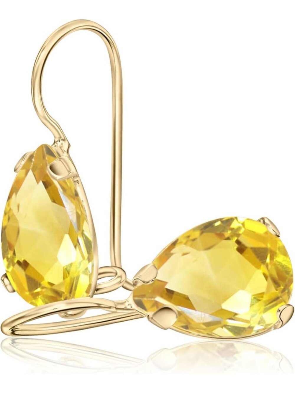 Gold Plated Birthstone Teardrop Dangle Earrings for Elegant Style & Gifts